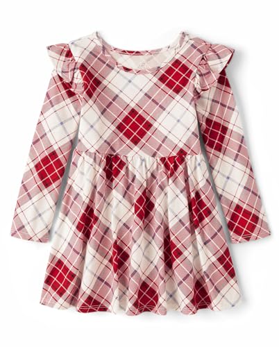 The Children's Place baby girls Plaid Skater Dress2