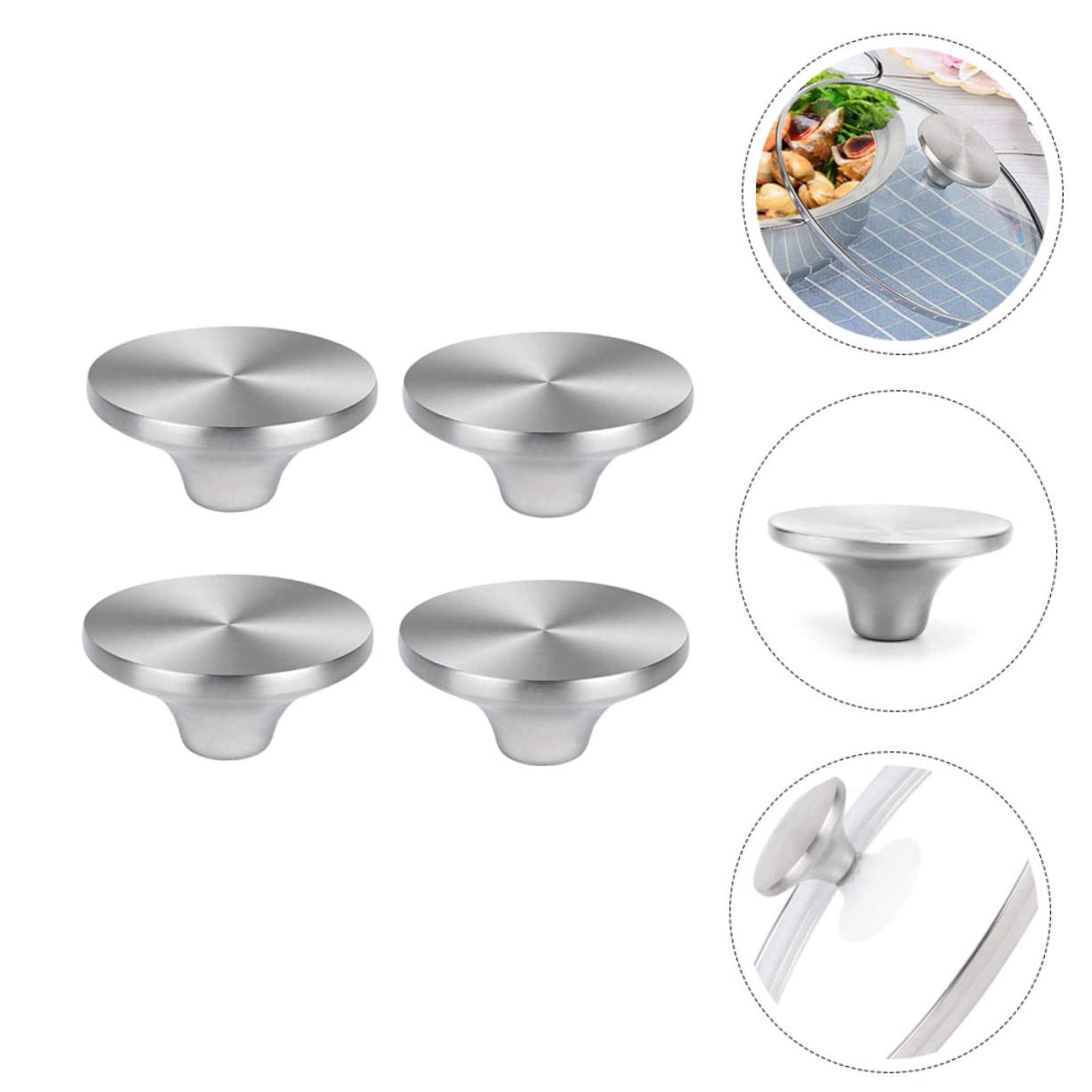 Poignée De Casserole Anti-Brûlure SHOWERORO - Support Réversible Pour Ustensiles De Cuisine, Noir, 16cm