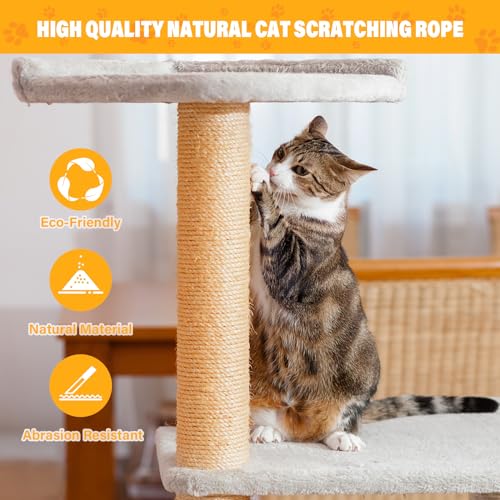 Swetfela 60M Sisal Rope for Cat Scratcher, 6MM Rope for Scratching Post, With Mouse Toy, String for Post Tree Replacement, Gardening Bundling, Craft Decoration