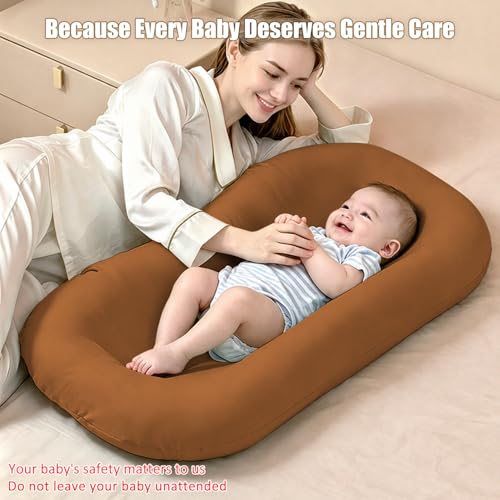 Saanerueen Infant Support Cushion for Newborn, Portable Tummy Time Mat — view 2