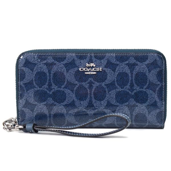 Amazon | コーチ 長財布 COACH デニム パテント コーティング