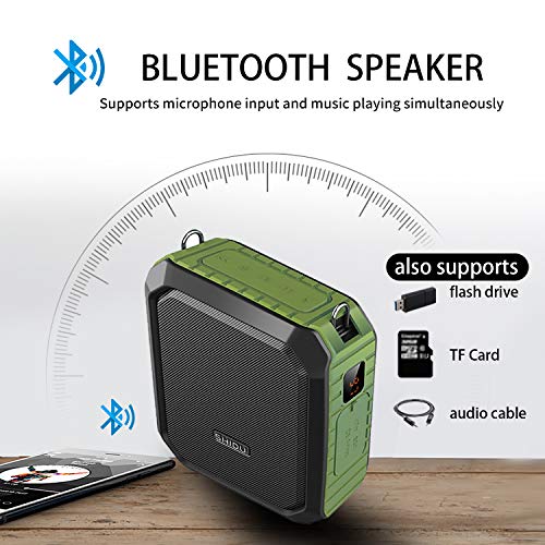 Miniatura 4 de Amplificador De Voz Portátil,Shidu Amplificador De Voz Personal 18w Con Micrófono Con Cable Auriculares Altavoz Bluetooth Impermeable Sistema Pa Recargable Para Profesores,Ducha,Guía Turístico