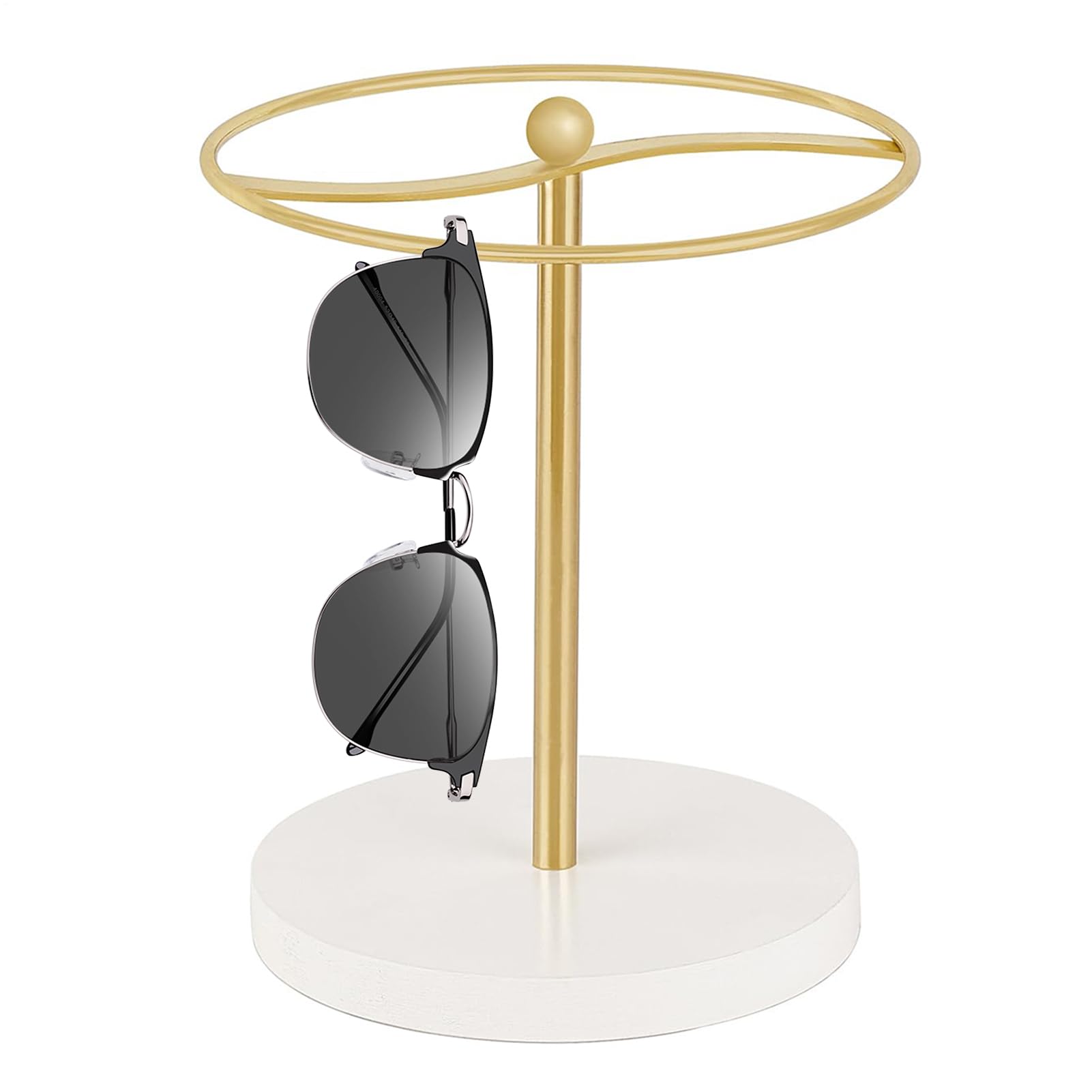 Soporte para gafas de sol organizador redondo de mesa con marco de metal