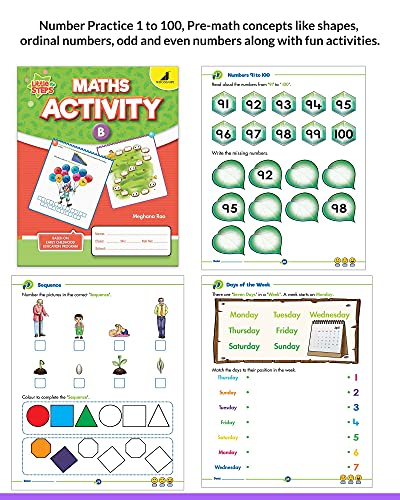 Image of Woodsnipe UKG Homeschooling Books for Ages 4-5 Years|8 Books to teach Alphabets, Phonics, Numbers 1 to 100, EVS, Colouring and Crafts| Ample Activity Worksheets on Tracing, Colouring, Puzzles and more