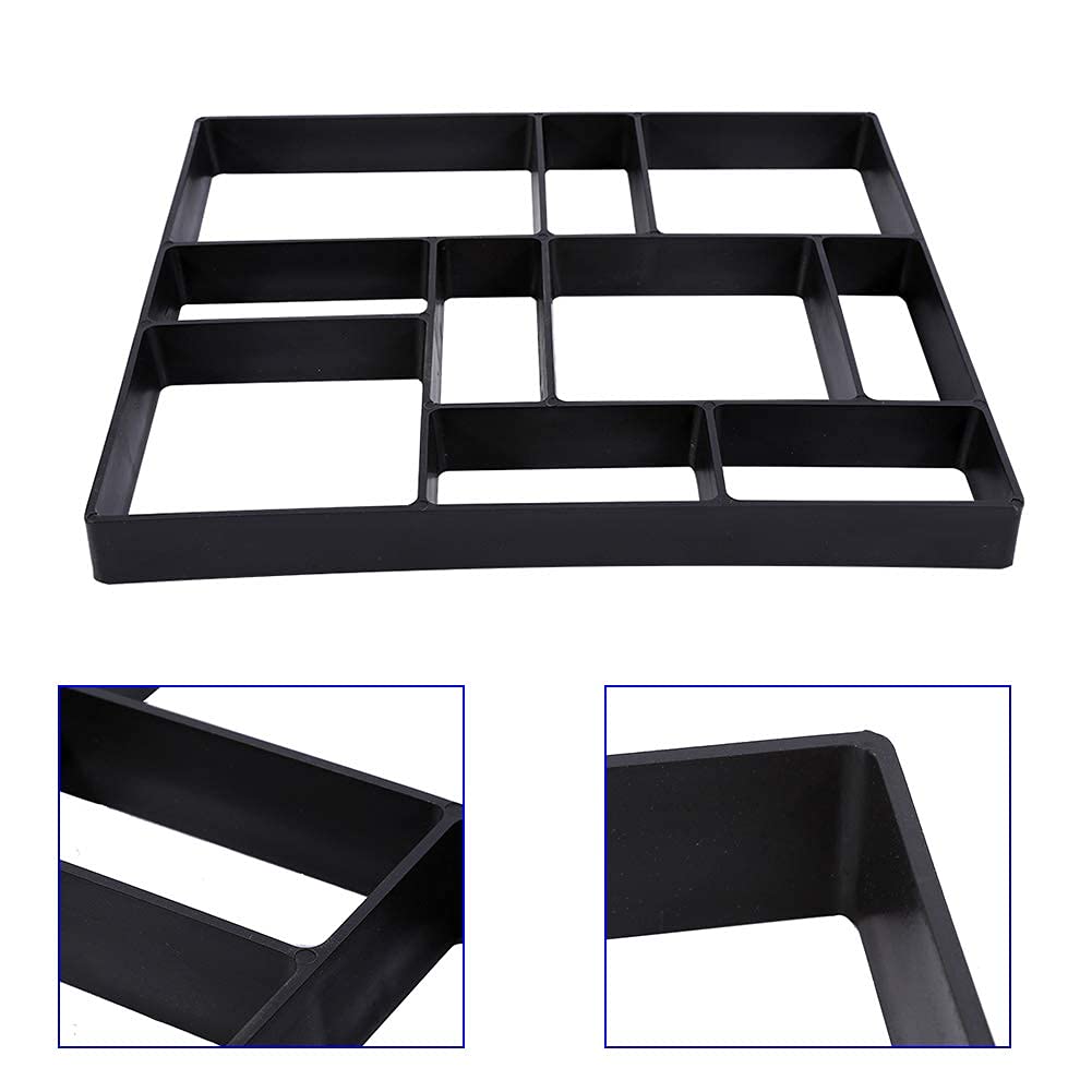 Ejoyous Moule de Pavage Irrégulier, 10 Grilles, pour Allée de Jardin, Béton, 45 cm