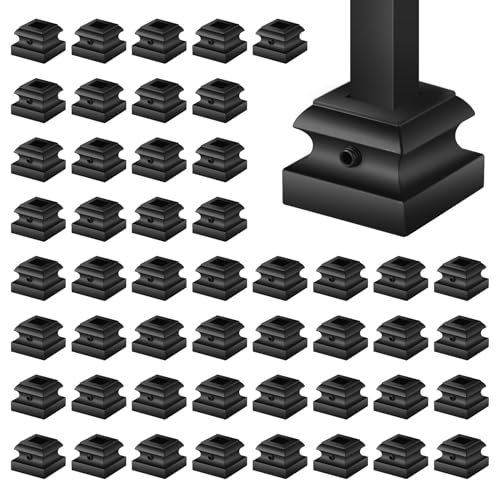 Chaussures de balustre avec vis de serrage pour une finition noire satinée net