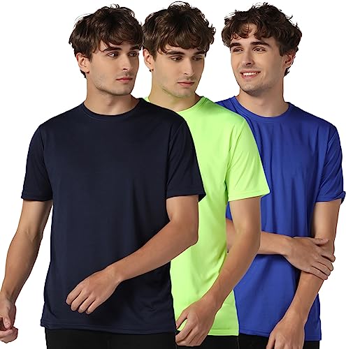 Image of INKKR Men's Short Sleeve Round Neck Dry Fit Multicolor T-Shirt Combo