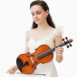 Violino 1/4 Acústico de Luxo Completo - Inclui Maleta, Arco, Breu e Estojo - Ideal para Iniciantes Infantis de 06 a 08 anos