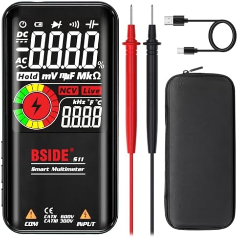 BSIDE Multimètre numérique EBTN LCD 3 résultats Affichage 9999 co...