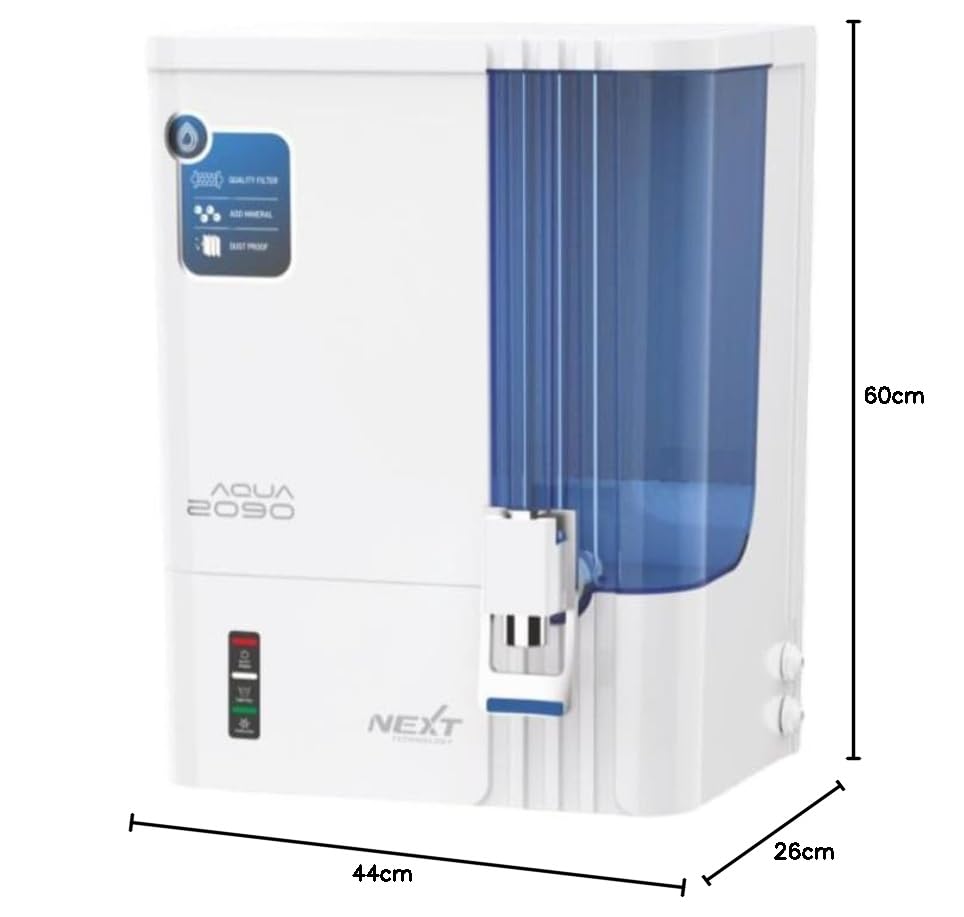 Image of AQUAFRESH 2090 Model Electric Ultra Filtration Based Gravity Water Filter | SMART LED Display | 10 L RO + UV + UF + TDS Water Purifier | Multi-Stage Filtration | White