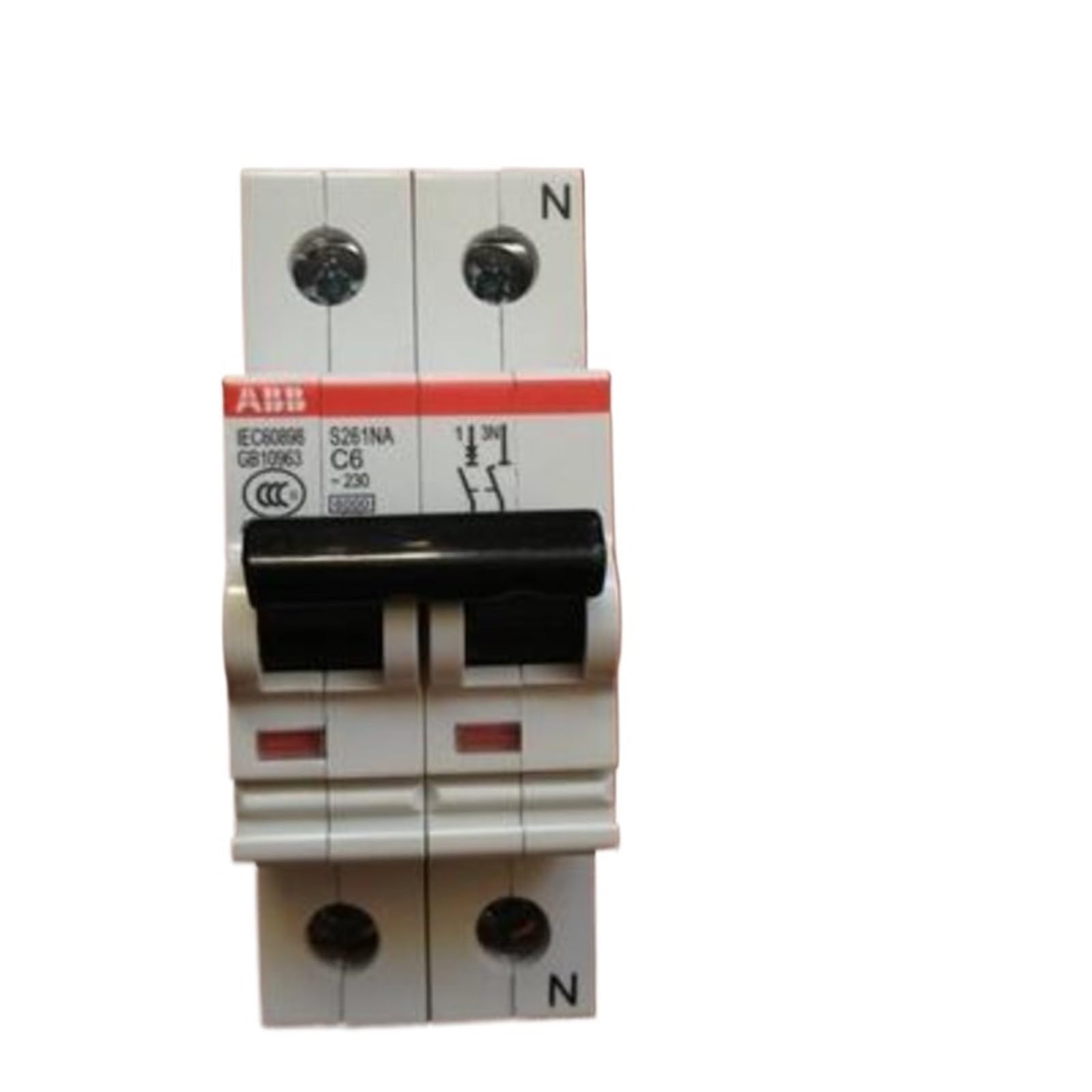 Disjoncteur S261NA-C6 2P pour tableau électrique domestique