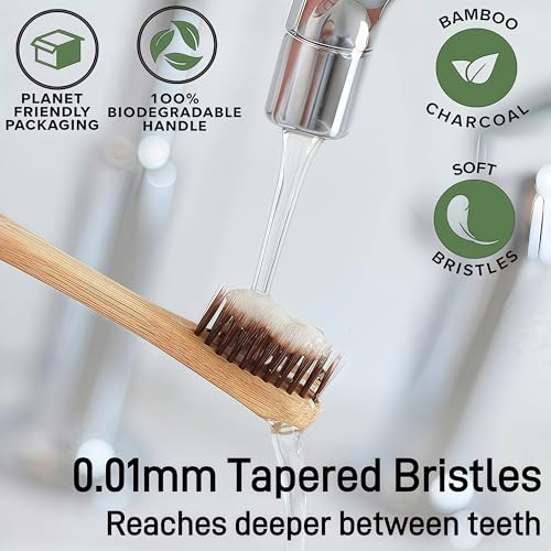 Cepillos de dientes de bambú suave para llevar de viaje o renovar el baño de tu hogar 3
