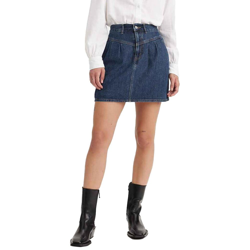 LEVIS Women's Featherweight Skirt MED Indigo - Worn in Featherweight Skirt MED Indigo - Worn in, Paper MAP,