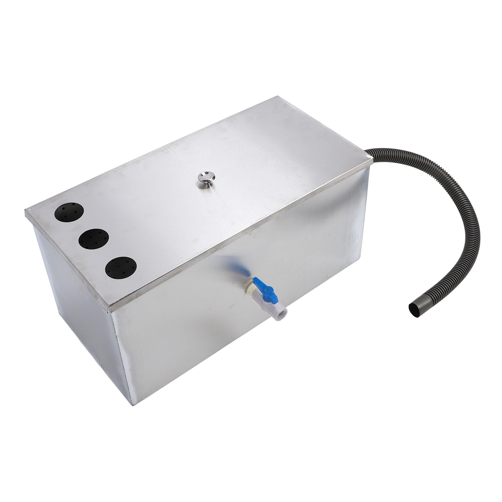 Grease Interceptor Trap, Close Connection Stainless Steel Grease Interceptor 600 X 300mm Large Capacity Easy to Clean for Kitchen Restaurant