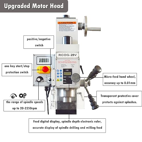 INTBUYING 1300W R8 Mill Drill