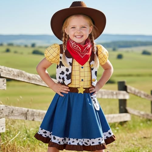 Disfraz completo vaquera para niñas 3-10 años miniatura 2