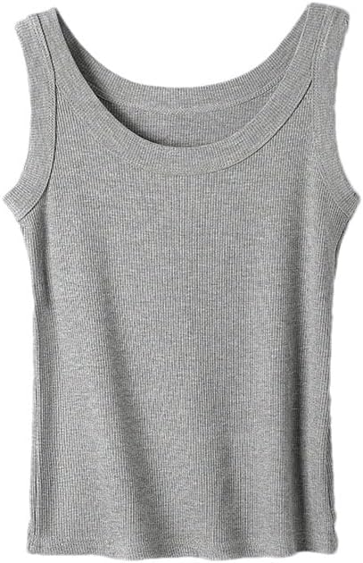 Hgvcfcv Women Camisole Solid Knit Round Neck Camis Casual Tank Tops