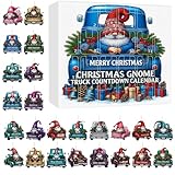 Ornament-Countdown-Kalender, 2025, Weihnachten, 2D-Auto-Ornament, Adventsdekoration, 24 Tage, festliche Anhänger, Heimdekoration, für Schlafzimmer, Wand, Hof, Äste, Eingangsbereich, Fenster, Sammler