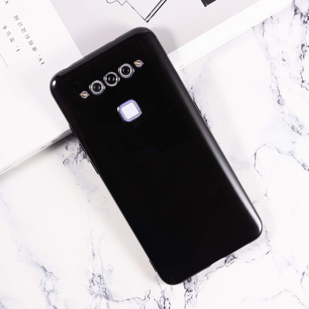CXKJ Custodia per TCL Plex T780H (6.53 Pollice) Nero Cover, Silicone Case Crystal Ultra Thin Morbido TPU Bumper Anti-Scratch Anti Scivolo Protettiva Case Cover per TCL Plex T780H - B12