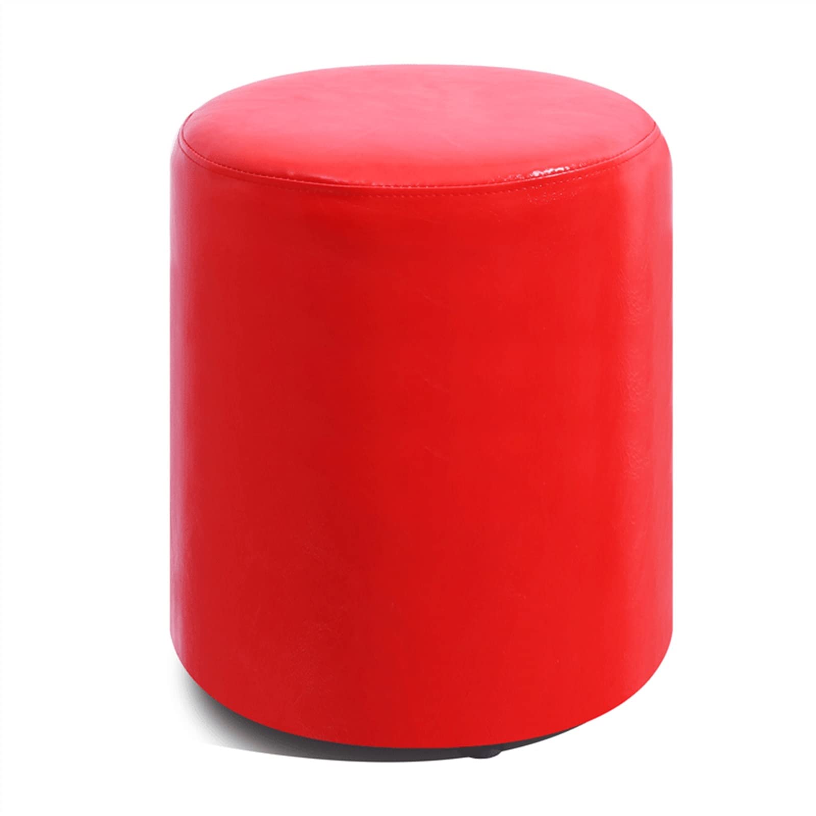Petit repose-pieds ottoman rond en cuir pour salon