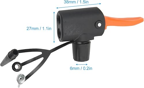 Miniatura 2 de OUKENS Boquilla de aire para bicicleta, ajuste preciso 3 en 1, portátil, cabeza de válvula múltiple, adaptador de bomba de tubo de neumático,