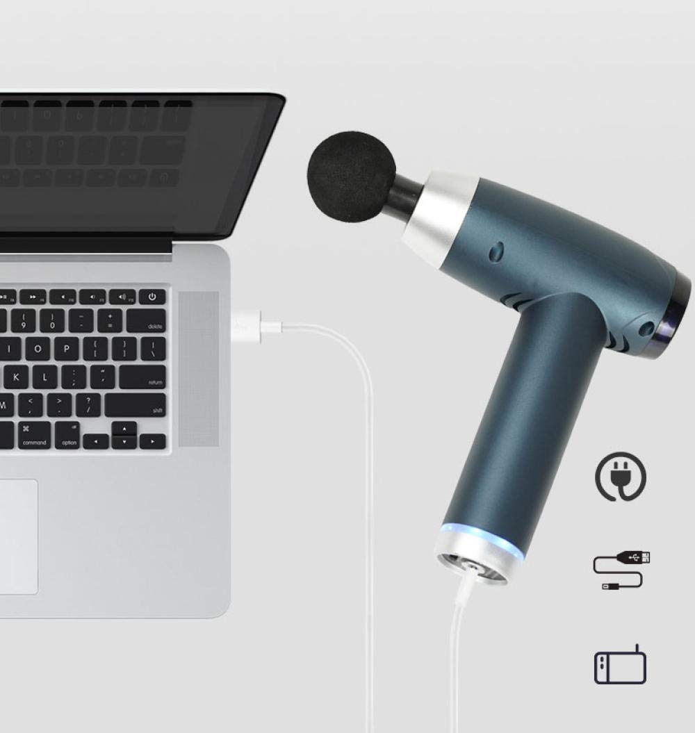Pistola massaggiante per Atleti, Sollievo dal Dolore e Relax, Pistola per Massaggio fasciale USB per Fitness, Pistola per Massaggio Muscolare Profondo - Rossa, Motore brushless