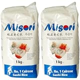 Misori Calrose Reis / Sushi Reis, 1 kg (Packung mit 2)