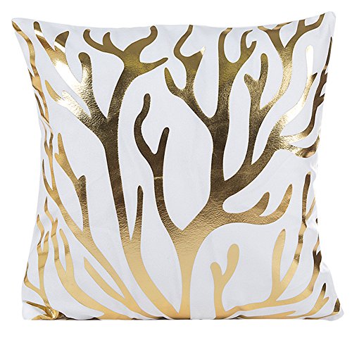 JOTOM Federe Cuscino Divano Lamina d'oro Stampa