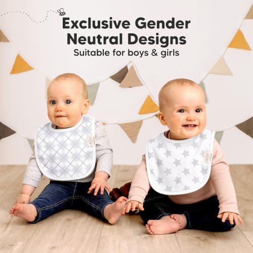 Image of KeaBabies 8-Pack Organic Baby Bibs for Drooling and Teething (Constellation) | Soft Cotton Bibs for Baby Girl, Boy, Extra Absorbent, Easy to Clean & Put On, Toddler, Newborn, Infant 0-24 Months