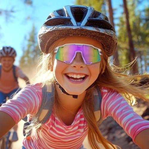 Image of X-TIGER Polarized Kids Sunglasses Youth Baseball Sunglasses UV400 Boys Girls Sports Sun Glasses for Softball Cycling Scooter
