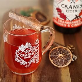 Cranes Cranberries, Oranges & Cinnamon Mulled Cider 3.4% Gift Set 750ml + Glass Mug – Cranes