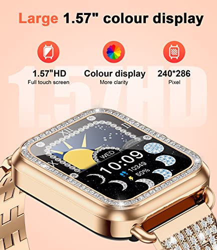 image for LIGE Smart Watch for Women with Bluetooth Call Answer/Dial, 1.57'' HD 
