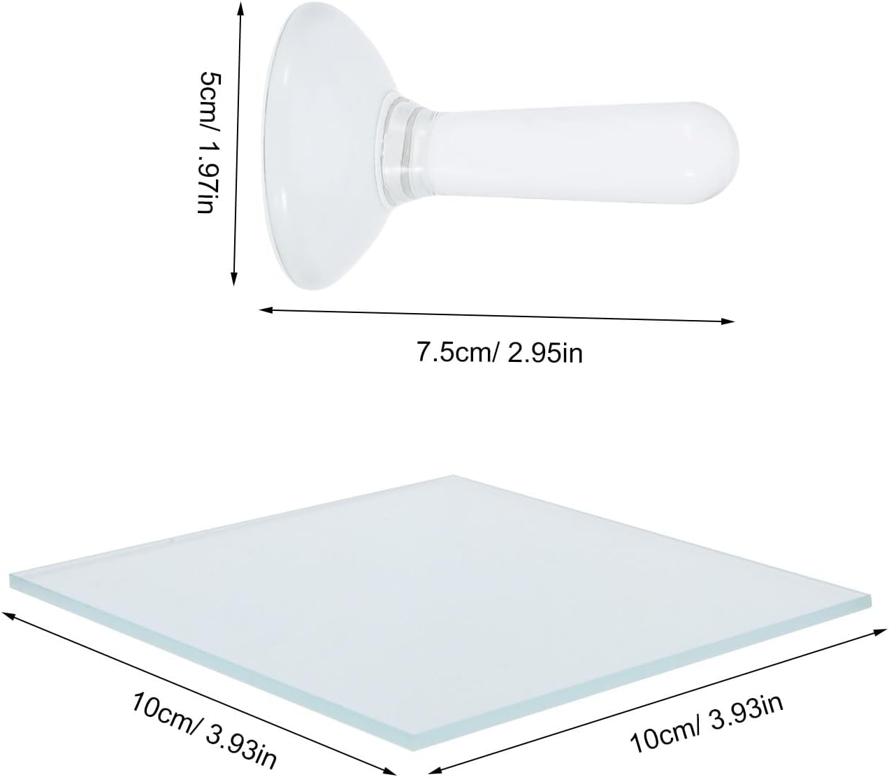 HAPINARY 1 Set Glass Muller and Slab for Oil Paint Making, Mineral Pigment Grinding Mixing Pestle and Plate, for Homemade Watercolor Tempera Artists, Art Studio Supplies