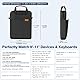 MoKo Schutztasche Kompatibel mit iPad Pro 11 2021-2018, iPad 10.2/9.7, iPad Air 4 10.9, Galaxy Tab A 10.1, Polyester Tablet Tasche mit Griff&Schultergurt, Sleeve Case für 9-11 ZollTablet, Schwarz+Grau