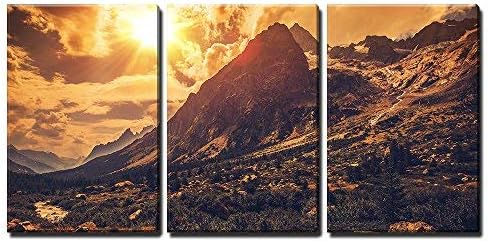 Amazon.com: wall26 - 3 Piece Canvas Wall Art - Italian Alps Scenery ...