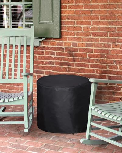 Sheechung COLUMN Fire Pit Round Cover 24 Inch D X 27 Inch H,Heavy Duty 600D Waterproof & Weather Resistant Outdoor Cover,Fits 20-24 Inch Column Propane Gas Firepit Bowl thumb #5