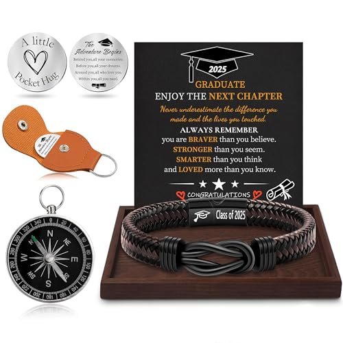 Inspirational Gifts for Men Morse Code Bracelets Mens Bracelets Graduation Gifts for Him Fathers Day Adjustable Leather Bracelet Motivational Birthday Annivesary Jewelry Stocking Stuffers for Men