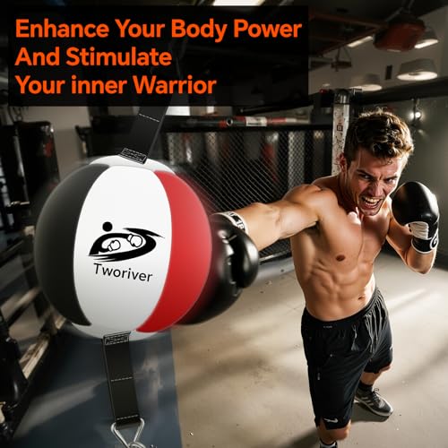 SANJOIN Double End Bag Boxing, Adjustable Cords Punching Bag Boxing Ball Speed Reflex Bags, Home Gym Punching Training Equipment Set for Reaction Agility Hand Eye Coordination, Good for Adults & Kids