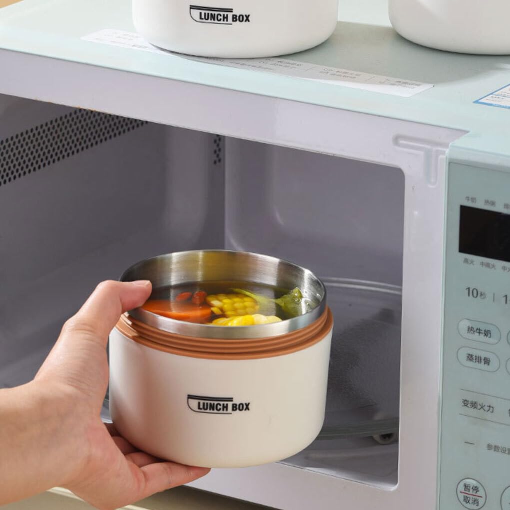 Fiambrera térmica de acero inoxidable para comida caliente en cualquier lugar, caja portátil con aislamiento térmico de 2/3/4 compartimentos, 4 Uds.