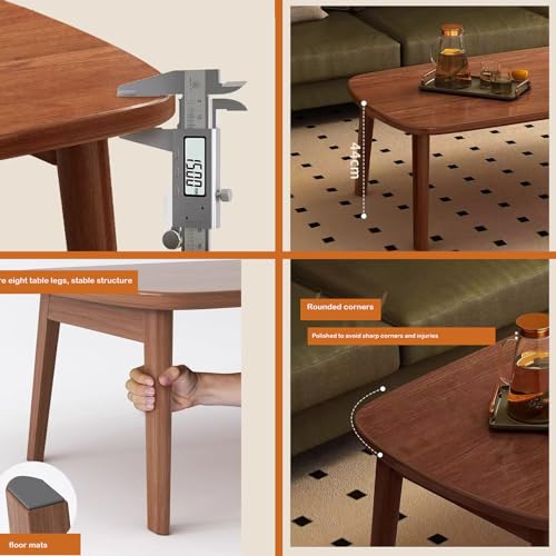 Table basse multifonctionnelle pliable Recle 80 cm pour salon compact - 8
