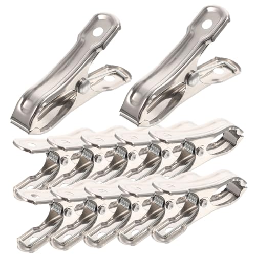 TOBBOMEY 30 Piezas Clips para Invernadero y Jardín Inoxidable Resistentes al Viento de Pinzas Pequeñas para Fijar Ropa y Mantas al Aire