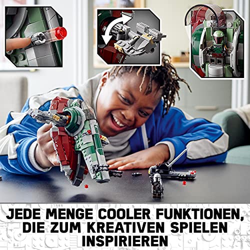 LEGO 75312 Star Wars Boba Fetts Starship™, Bauset für Kinder ab 9 Jahren, Mandalorian-Modell mit 2 Minifiguren – Bild 3