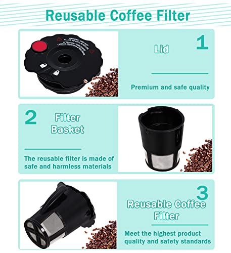Podoy Reusable Coffee Filter For Compatible With Keurig K-Cup My 119367 2.0 Updated Model Black Small Coffee Filter K200 K250 K300 K350 K400 K450 K460 K475 K460 K500 K550 K560 (Pack Of 2) #TOP5