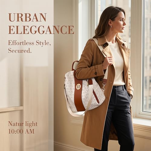 Image of Women Fashion Backpack Purse Multi Pockets Anti-Theft Rucksack Travel Shoulder Bag Handbag