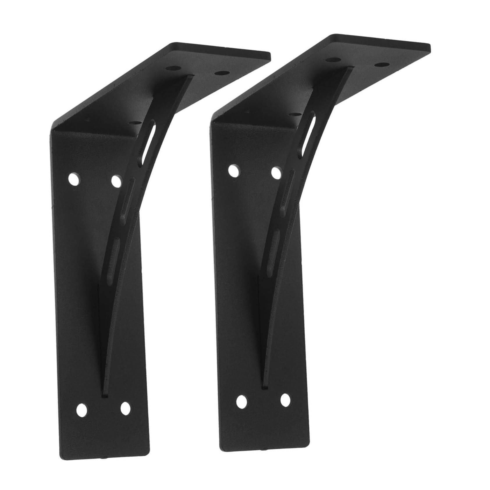 Juaksqzyi Black 2Pcs Heavy Duty Shelf Brackets Floating Countertop Support Brackets Easy Installation For Diy Home Storage