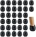PIQIUQIU Gummi Stuhl Kappen 32 Stück Füße Pads Schwarz Stuhlkappen Stuhlbeinschutz Stuhlbeinkappen Stuhlbein Socken Tische und stühle fuß Protektoren für 17-21MM Runde Beine