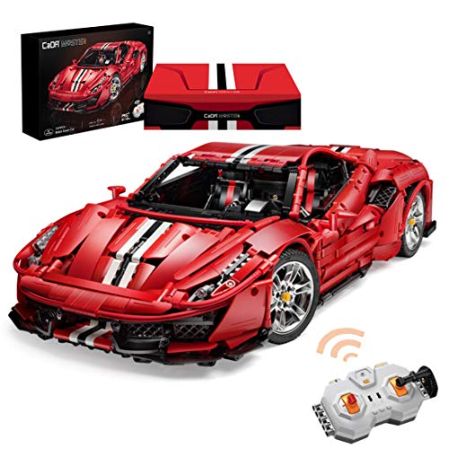 ReallyPow CADA C61042w Technik Auto für 488, Rennauto mit Motor, Fernbedienung und Licht, Master Sportauto Supersportwagen - 3187 Teile - Dynamische Version Cover