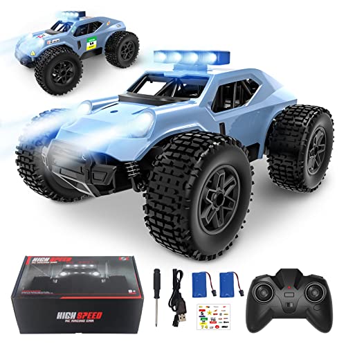 RC Car 1:20 Scale Remote Control Toy Car, 2WD High Speed 30 Km/h All Terrains Electric Toy Off Road RC Car with Two Rechargeable Battery for Boys Kids and Adults Gift