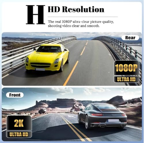 Image of Full HD 1080P Dash Camera for Car, Single Front Dashboard Camera with WDR Night Vision, G-Sensor, Loop Recording, Wide Angle Lens, 24H Parking Monitor