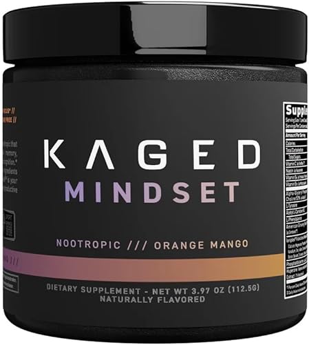 Fórmula nootrópica de Kaged Mindset Suplemento de enfoque y productividad sin cafeína estimulantes - Mejora la memoria el estado de ánimo la